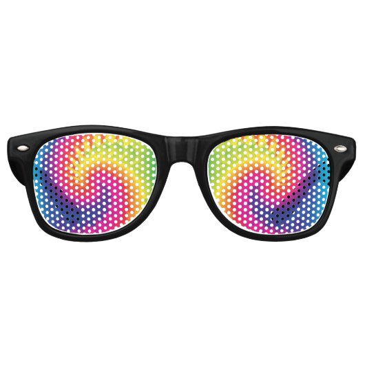 Lunettes De Fête Retro Cool Rainbow Tie Dye (Devant)