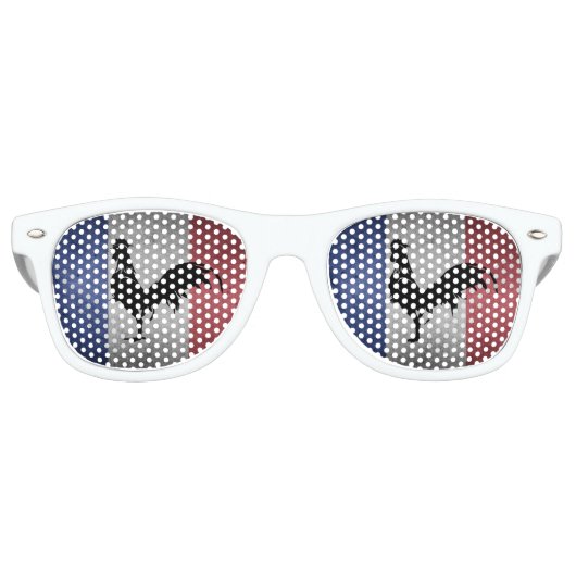 Lunettes De Fête Retro Coq français (Devant)