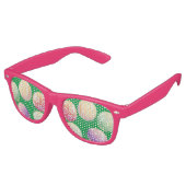 Lunettes De Fête Retro Costume de cadre rose amusant (Angulaire)