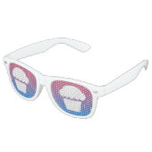 Lunettes De Fête Retro coucher de soleil de cupcake (Angulaire)