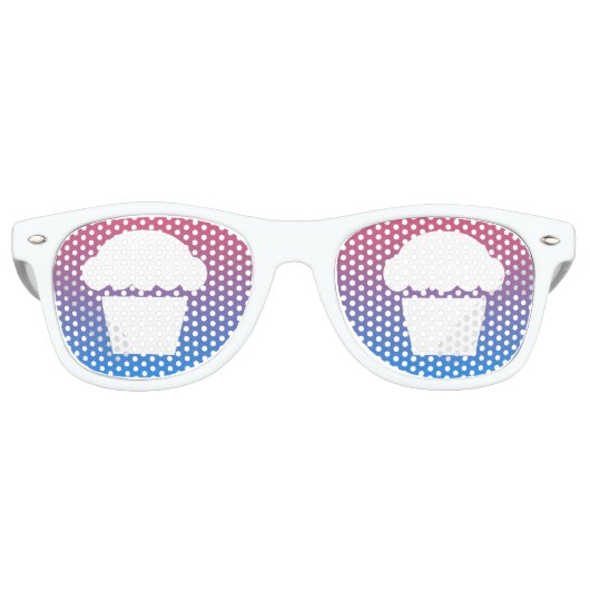 Lunettes De Fête Retro coucher de soleil de cupcake (Devant)