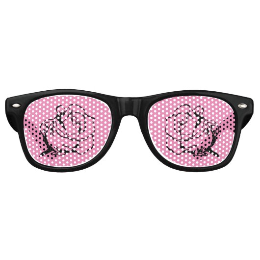 Lunettes De Fête Retro Couleur rose (Devant)