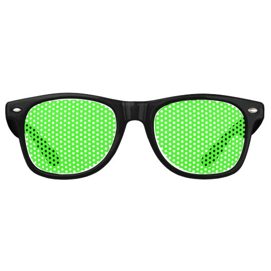 Lunettes De Fête Retro Couleur solide verte néon (Devant)