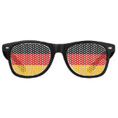 Lunettes De Fête Retro COULEURS DE DRAPEAU ALLEMANDE + vos idées (Devant)