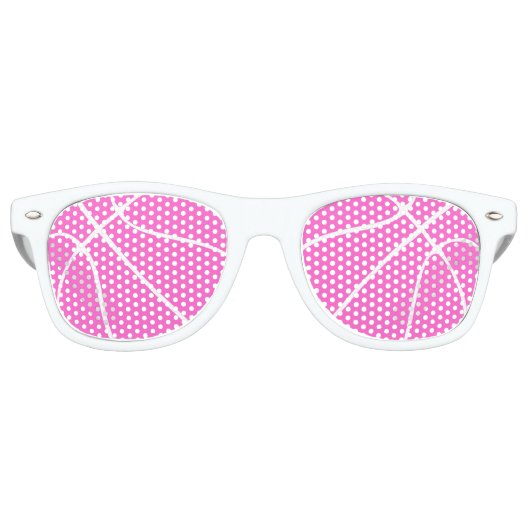 Lunettes De Fête Retro Couleurs de la fête Rose Out Basketball féminin (Devant)