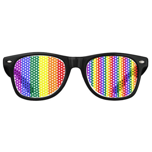 Lunettes De Fête Retro Couleurs LGBT (Devant)