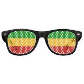 Lunettes De Fête Retro COULEURS RASTAFARI + vos idées (Devant)