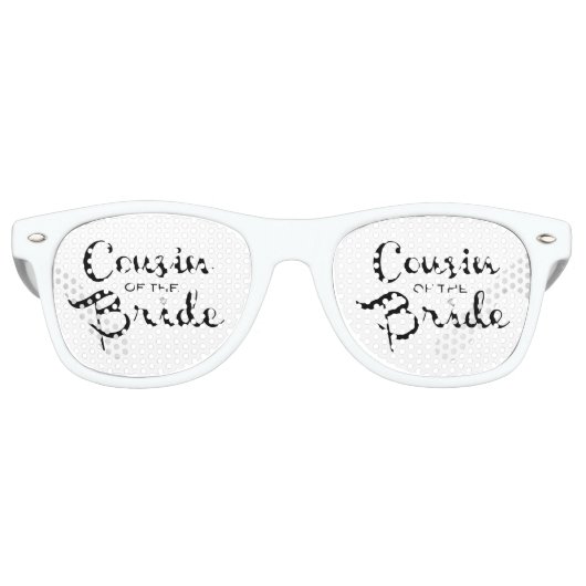 Lunettes De Fête Retro Cousin de Bride Black on White (Devant)