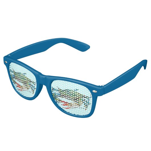 Lunettes De Fête Retro Crabe bleu (Angulaire)