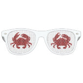 Lunettes De Fête Retro Crabe - grunge rouge (Devant)