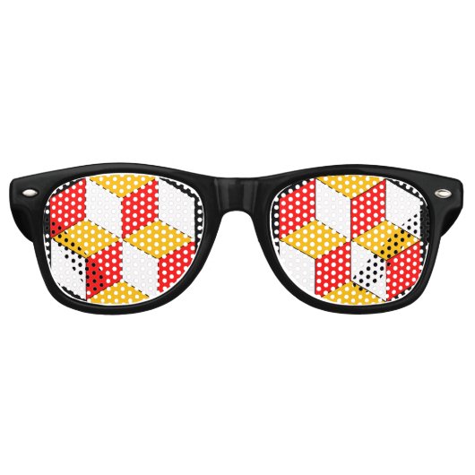 Lunettes De Fête Retro cubes 3d (Devant)