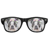 Lunettes De Fête Retro Custom Dog Photo (Devant)