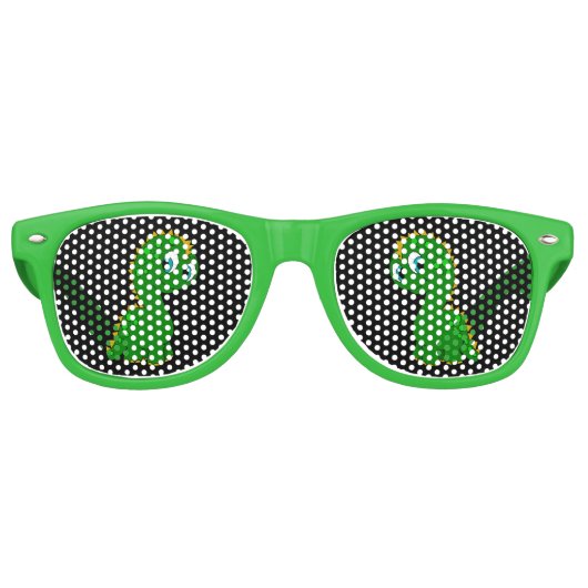 Lunettes De Fête Retro Cute Dinosaur (Devant)