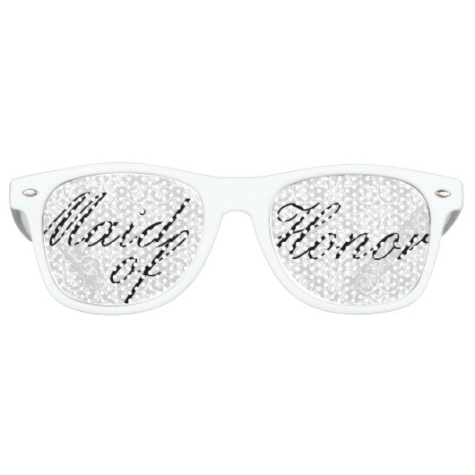 Lunettes De Fête Retro Damas blanc domestique d'honneur Bachelorette Part (Devant)