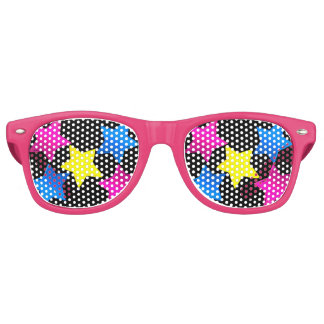 Lunettes De Fête Retro de jolies teintes étoiles colorées