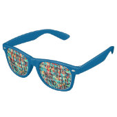 Lunettes De Fête Retro Design abstrait coloré (Angulaire)