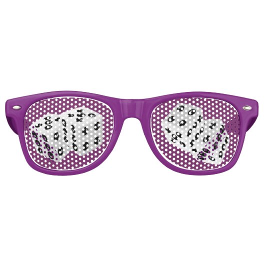 Lunettes De Fête Retro Deux dés (Devant)