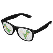 Lunettes De Fête Retro Dinosaur Nom Garçons Fun Party (Angulaire)