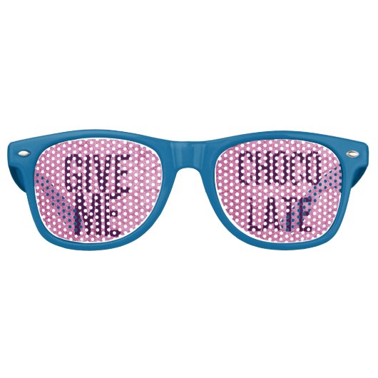 LUNETTES DE FÊTE RETRO DONNE-MOI LE CHOCOLAT (Devant)