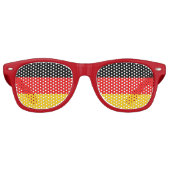 Lunettes De Fête Retro Drapeau Allemagne (Devant)