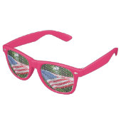 Lunettes De Fête Retro Drapeau américain (Angulaire)