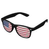 Lunettes De Fête Retro Drapeau américain (Angulaire)