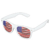 Lunettes De Fête Retro Drapeau américain (Angulaire)