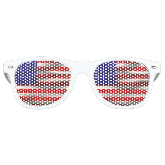 Lunettes De Fête Retro Drapeau américain (Devant)