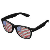 Lunettes De Fête Retro Drapeau américain (Angulaire)