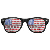 Lunettes De Fête Retro Drapeau américain (Devant)