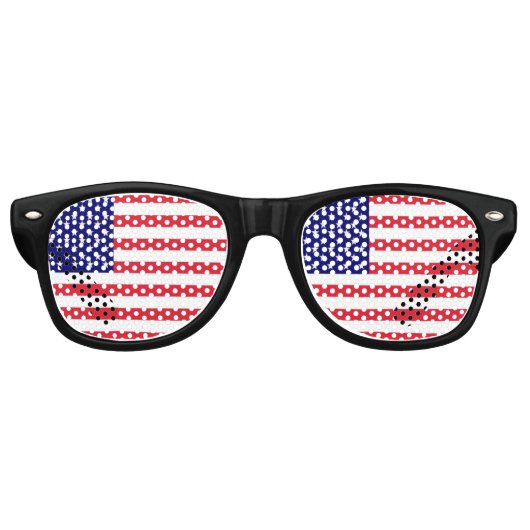 Lunettes De Fête Retro Drapeau américain (Devant)