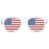 Lunettes De Fête Retro Drapeau américain (Devant)