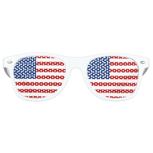 Lunettes De Fête Retro Drapeau américain (Devant)