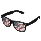 Lunettes De Fête Retro Drapeau américain (Angulaire)