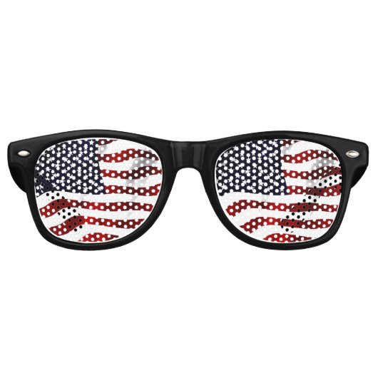 Lunettes De Fête Retro Drapeau américain (Devant)