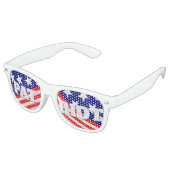 Lunettes De Fête Retro Drapeau américain des étoiles du Patriot (Angulaire)
