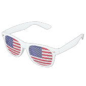 Lunettes De Fête Retro Drapeau américain Rouge Bleu Patriotique (Angulaire)