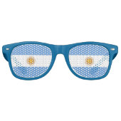 Lunettes De Fête Retro Drapeau Argentine (Devant)