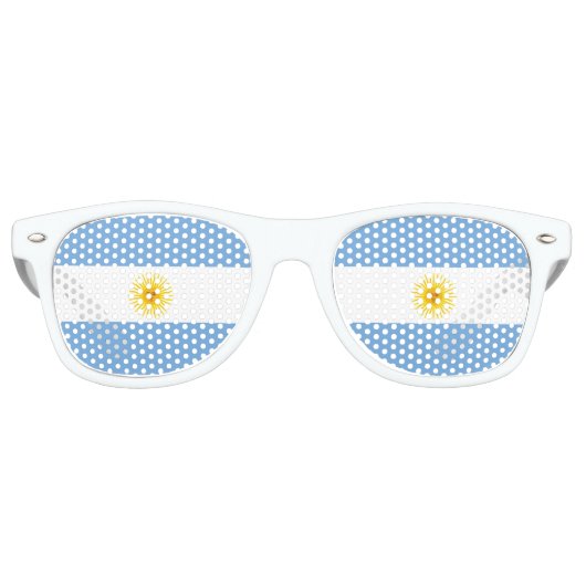 Lunettes De Fête Retro Drapeau Argentine (Devant)