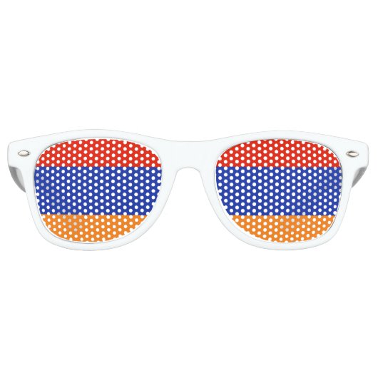 Lunettes De Fête Retro Drapeau Arménie (Devant)