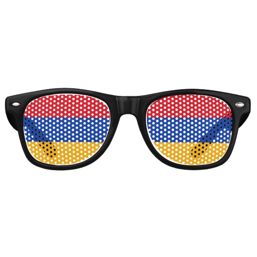 Lunettes De Fête Retro Drapeau Arménie (Devant)