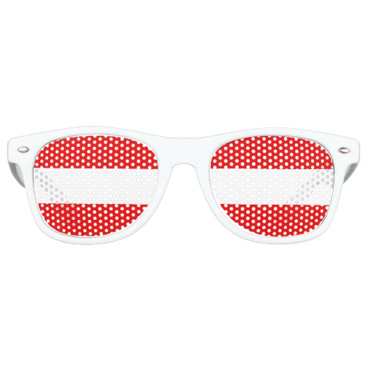 Lunettes De Fête Retro Drapeau Autriche (Devant)