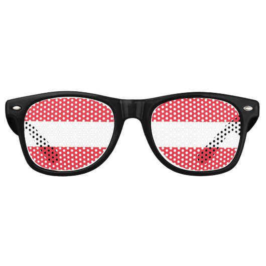 Lunettes De Fête Retro Drapeau Autriche (Devant)