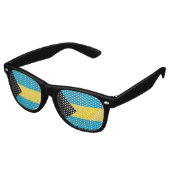 Lunettes De Fête Retro Drapeau Bahamas (Angulaire)