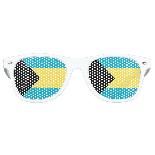 Lunettes De Fête Retro Drapeau Bahamas (Devant)