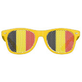 Lunettes De Fête Retro Drapeau Belgique (Devant)
