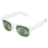 Lunettes De Fête Retro Drapeau brésilien (Angulaire)