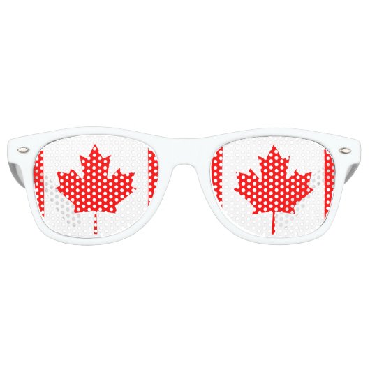 Lunettes De Fête Retro Drapeau canadien (Devant)