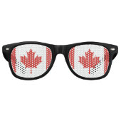 Lunettes De Fête Retro Drapeau canadien (Devant)