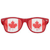 Lunettes De Fête Retro Drapeau canadien (Devant)